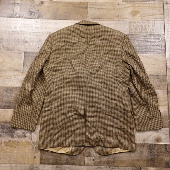 Brooks Brothers 346 Lambswool Blazer Men’s 42R Brown Houndstooth Made in Poland - Picture 8 of 13